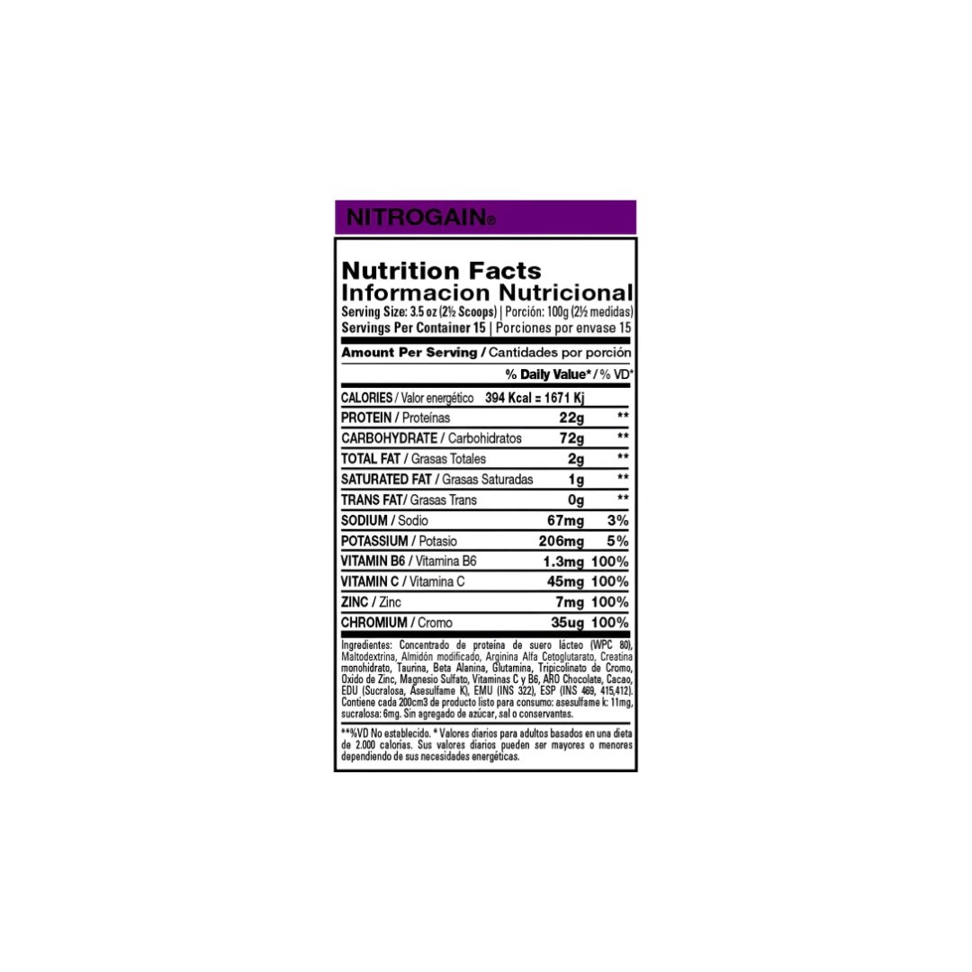 Nitrogain Pote 1500 grs XTRENGHT 2 Nitrogain Pote 1500 grs XTRENGHT - Image 2
