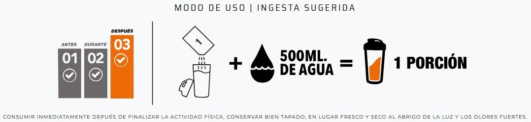 Recovery Drink Sobres 60 grs NUTREMAX 3 Recovery Drink Sobres 60 grs NUTREMAX modo de uso