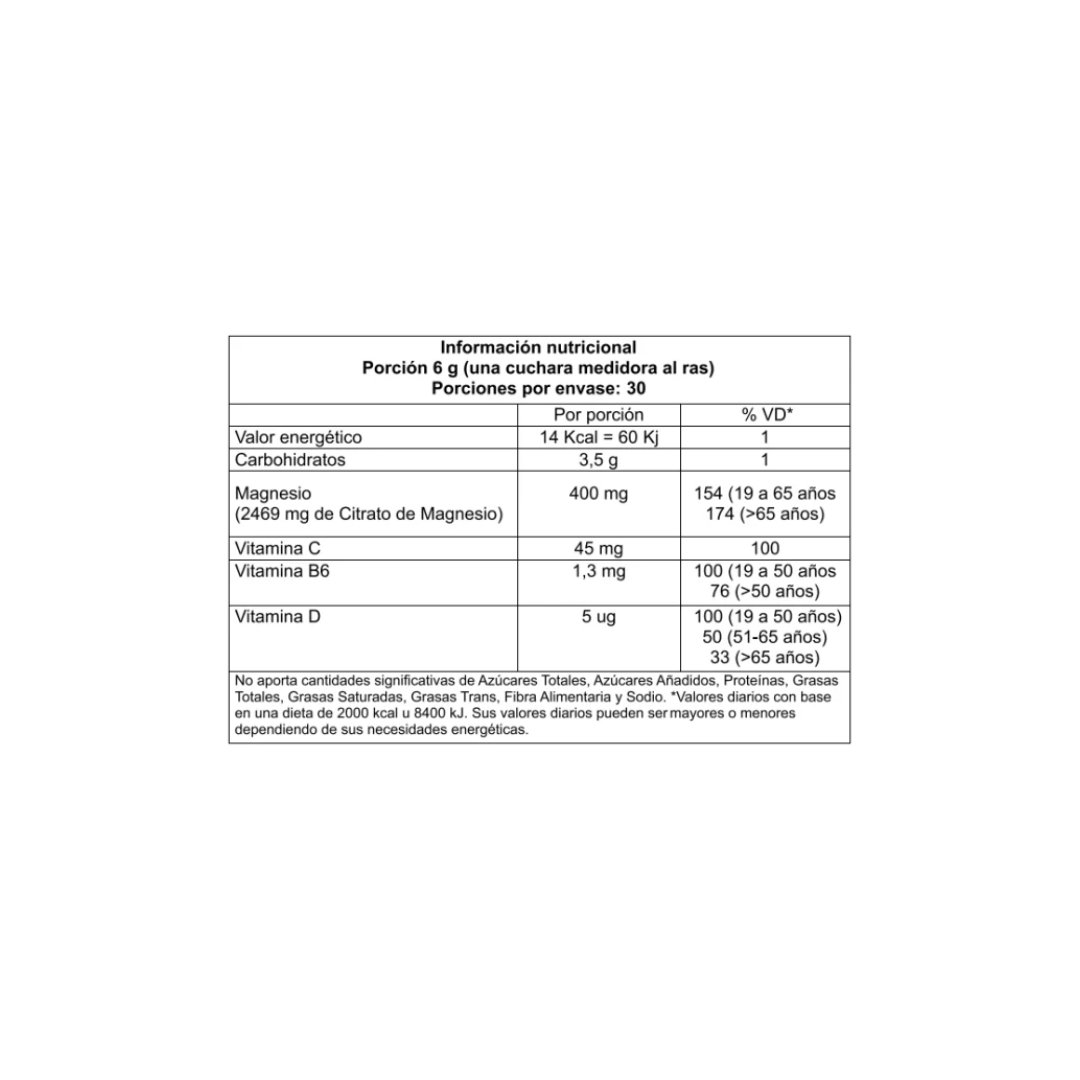 Citrato de Magnesio Pote 180 grs VITATECH 2 Citrato de Magnesio Pote 180 grs VITATECH - Image 2