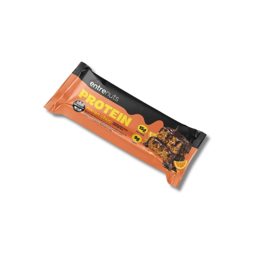Barra de Proteina Naranja Chocolate ENTRENUTS 1 Barra de Proteina Naranja Chocolate ENTRENUTS