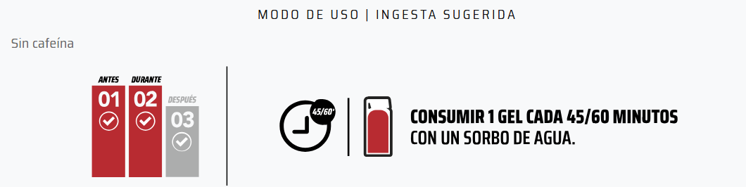 Energy Gel Sin Cafeina NUTREMAX - Limon 2 Energizante en Gel sin Cafeina Sachet 42 grs NUTREMAX modo de uso