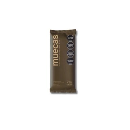 Barra de chocolate Muecas 71% Cacao y Almendras 80g